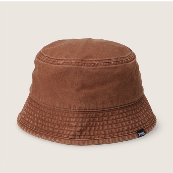 PINK Victoria's Secret Accessories - PINK Victoria's Secret Brown Bucket Hat